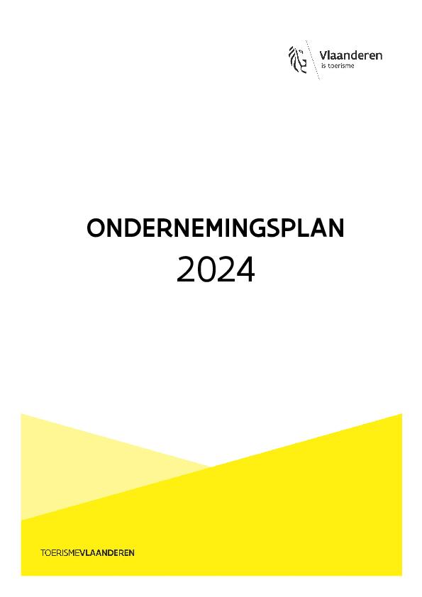 Ondernemingsplan Toerisme Vlaanderen 2024